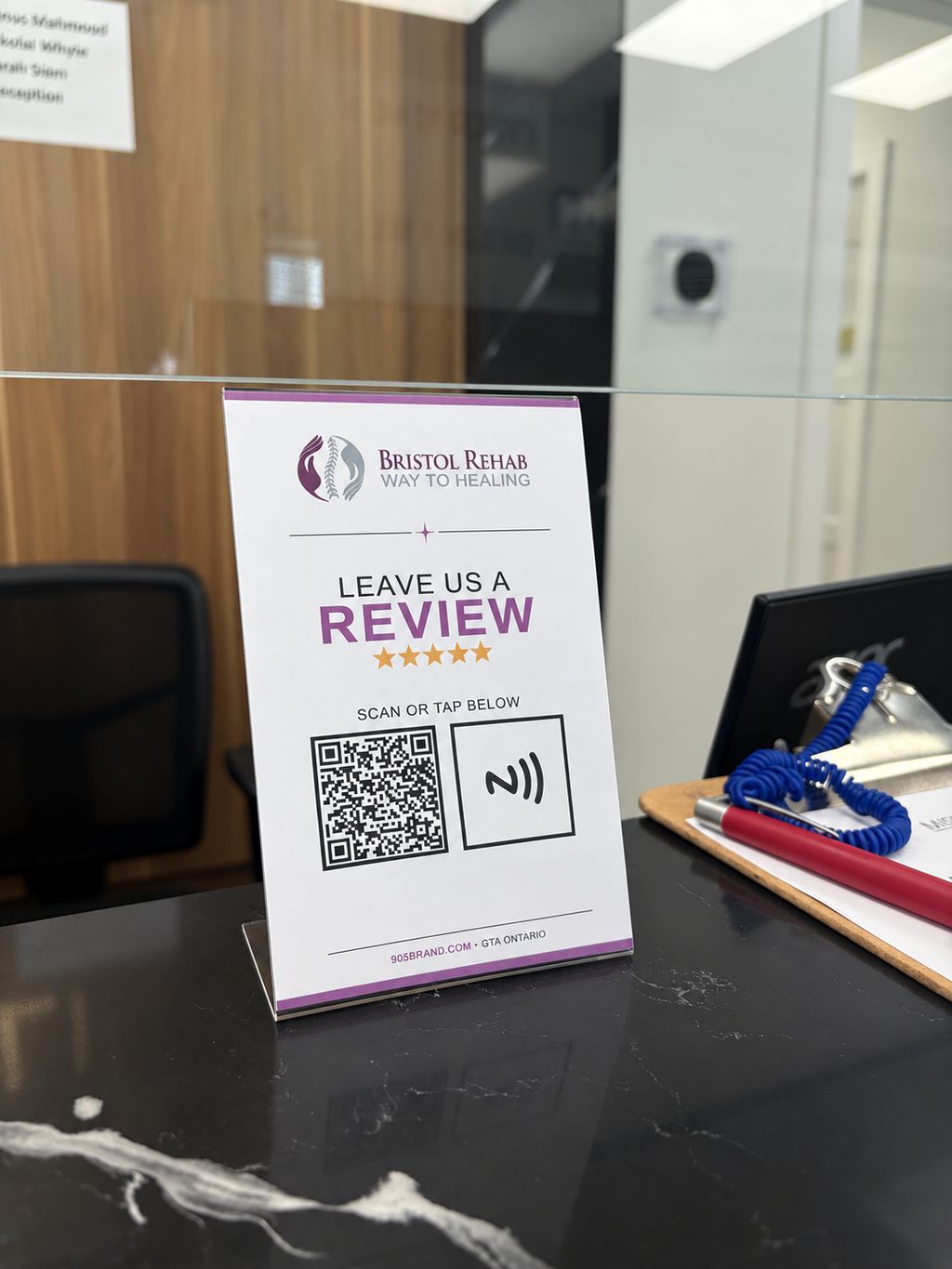 Custom Google Review Stand