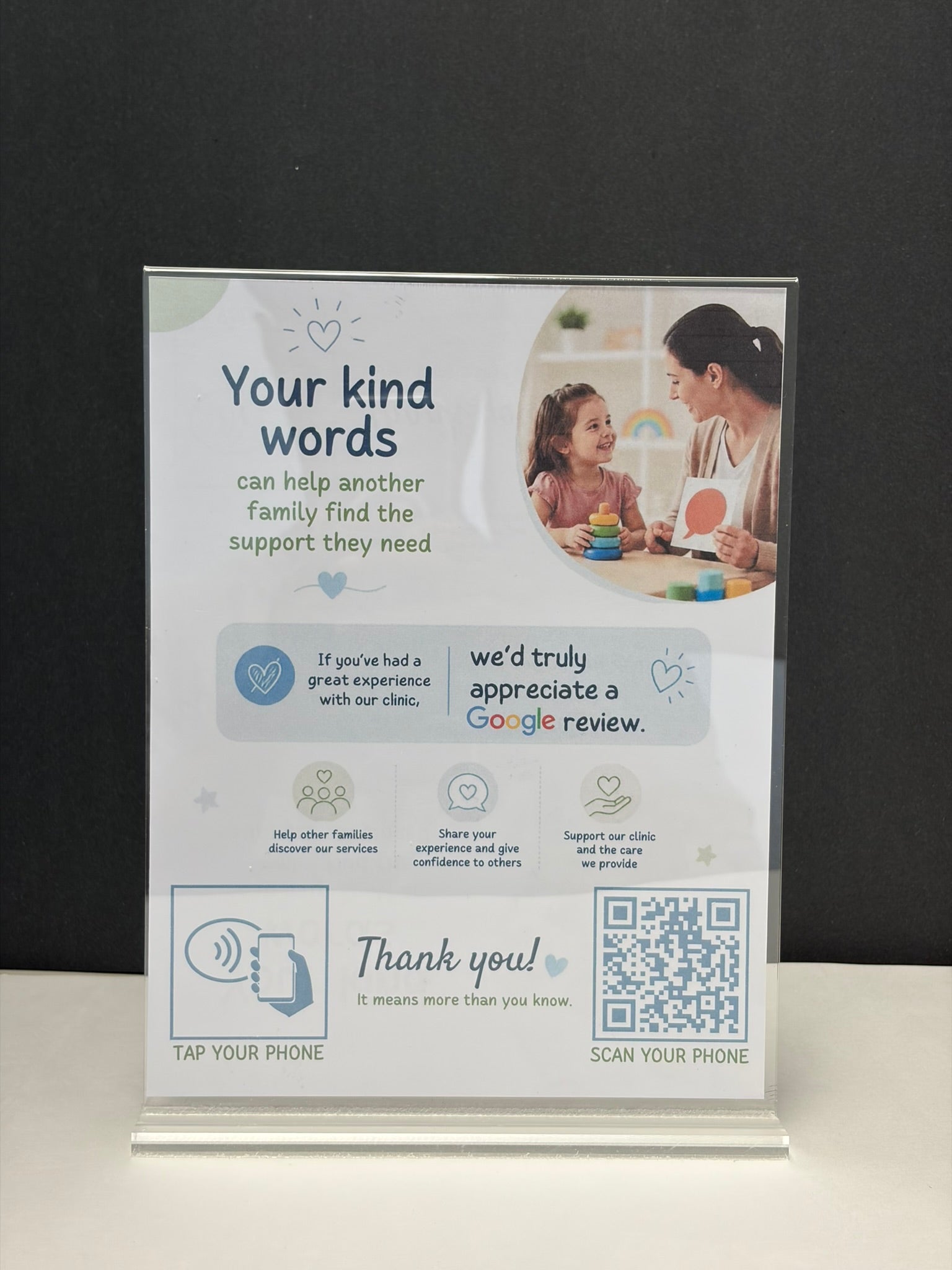 Custom Google Review Stand